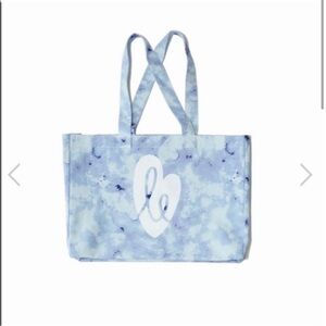 Ellie yoga canvas tie dye tote bag , some discoloration shown